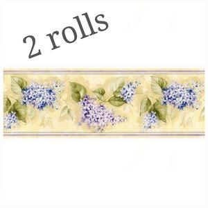 Wallpaper Border Vintage Blue & Purple Lilac